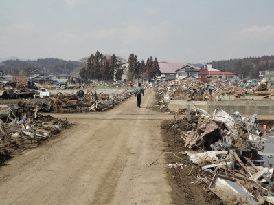 Noda village after quake and tsunami